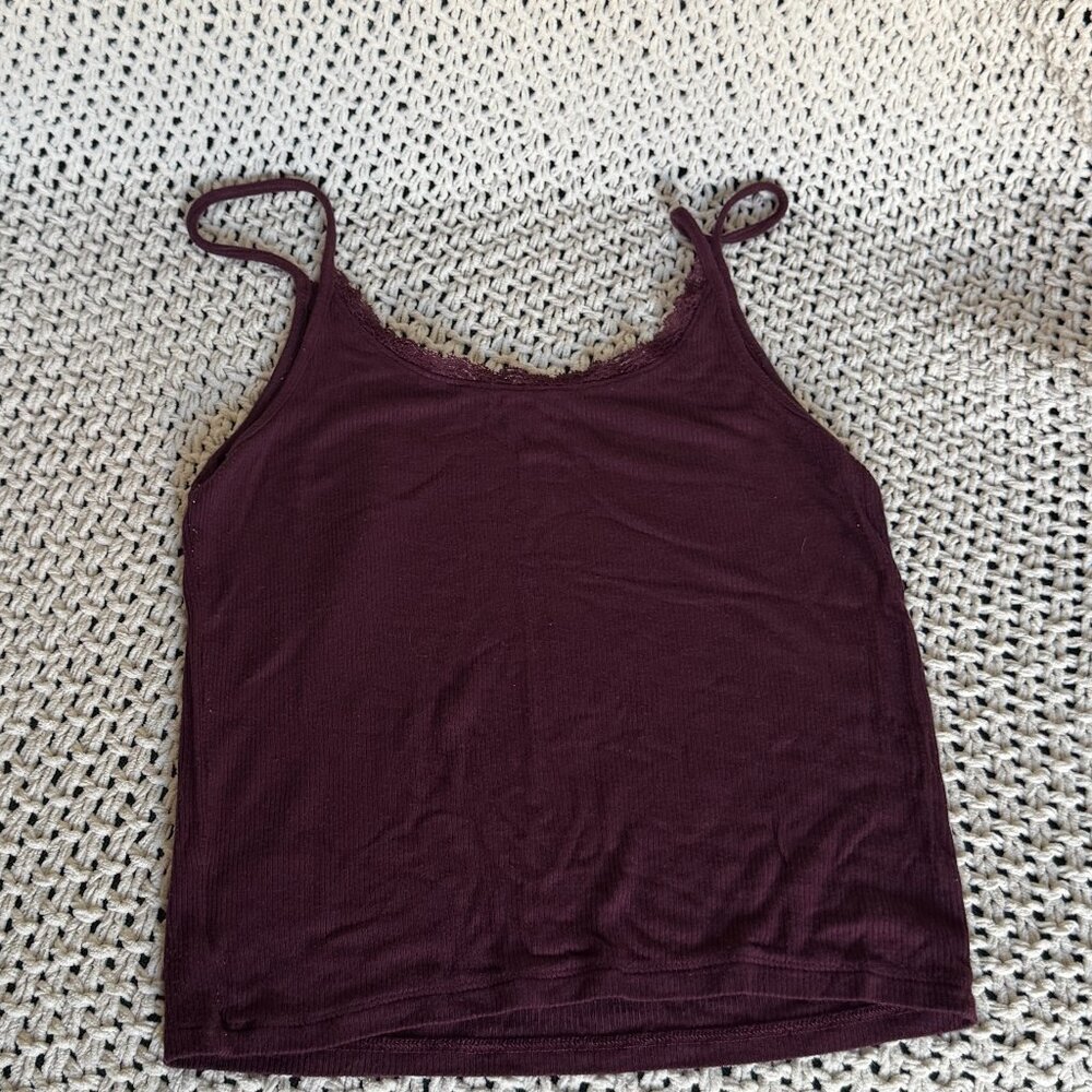 American Eagle Burgundy Tank Top